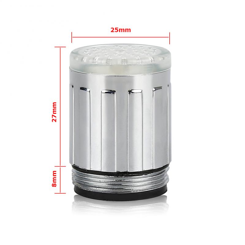 3-Color Light-up Faucet LED Temperature Sensitive Kitchen Bathroom Glow Water Saving Faucet Aerator Tap Nozzle Shower Kitchen
