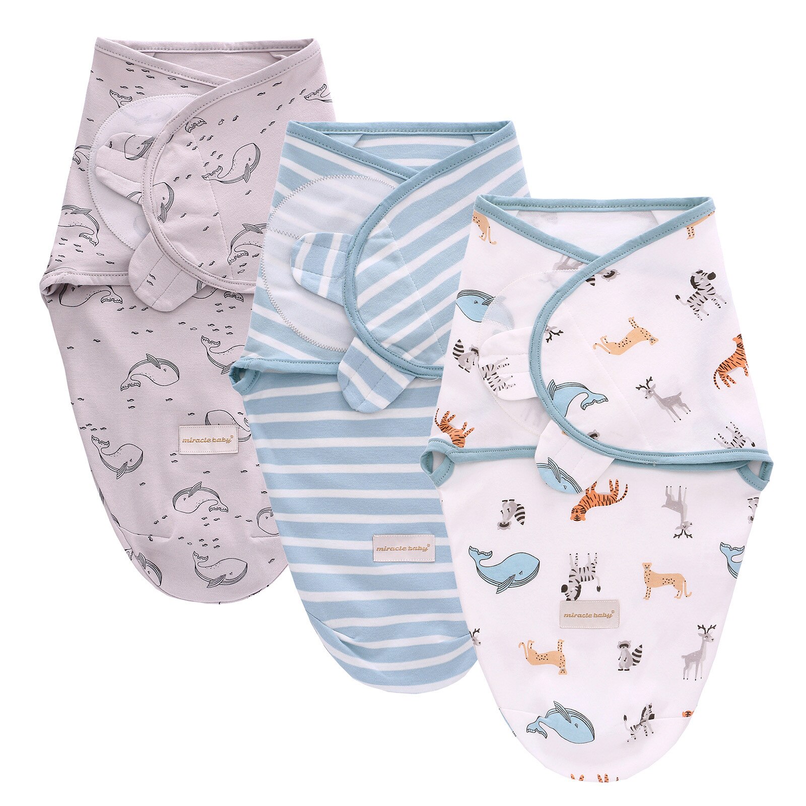 3Pcs Baby Jongens Meisjes Deken Wrap Katoen Zachte Baby Inbakeren Slaapzak Voor 0-6 Maanden Pasgeborenen Baby beddengoed Deken: F 0-6 Months