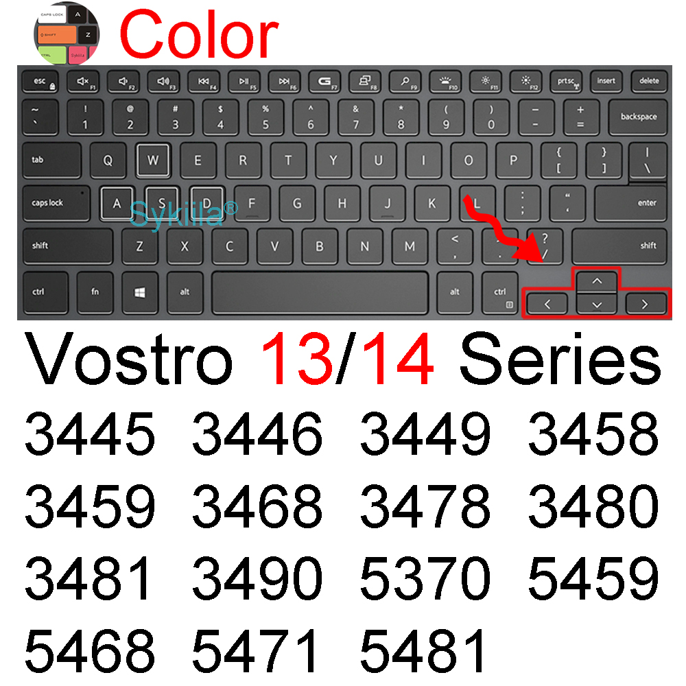 Coque de protection de clavier pour Dell Vostro 13 14 3000 5000 7000 5310 5410 5415, accessoire d&#39;ordinateur portable silicone TPU: Color 2010-2013