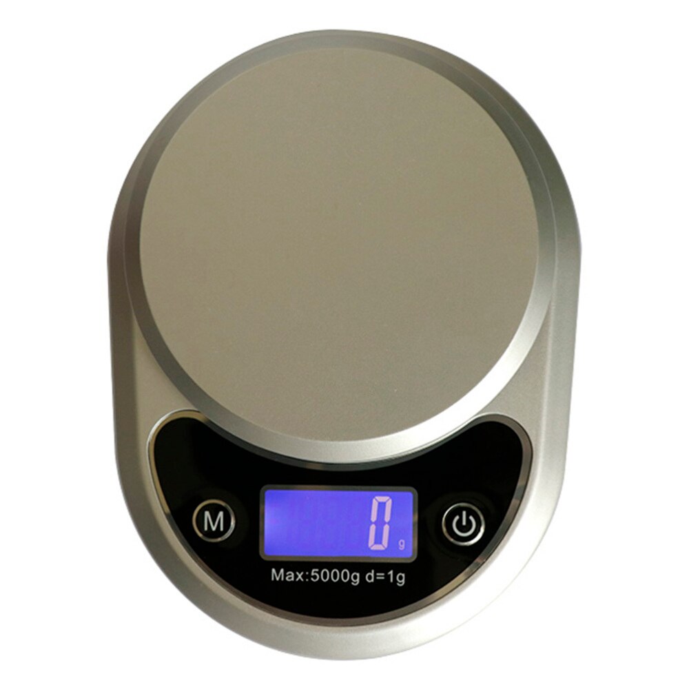 1PC Kitchen Scale Baking Electronic Scale High Precision Digital Cooking Scale for Home Daily Use Food Without Battery (Silver,