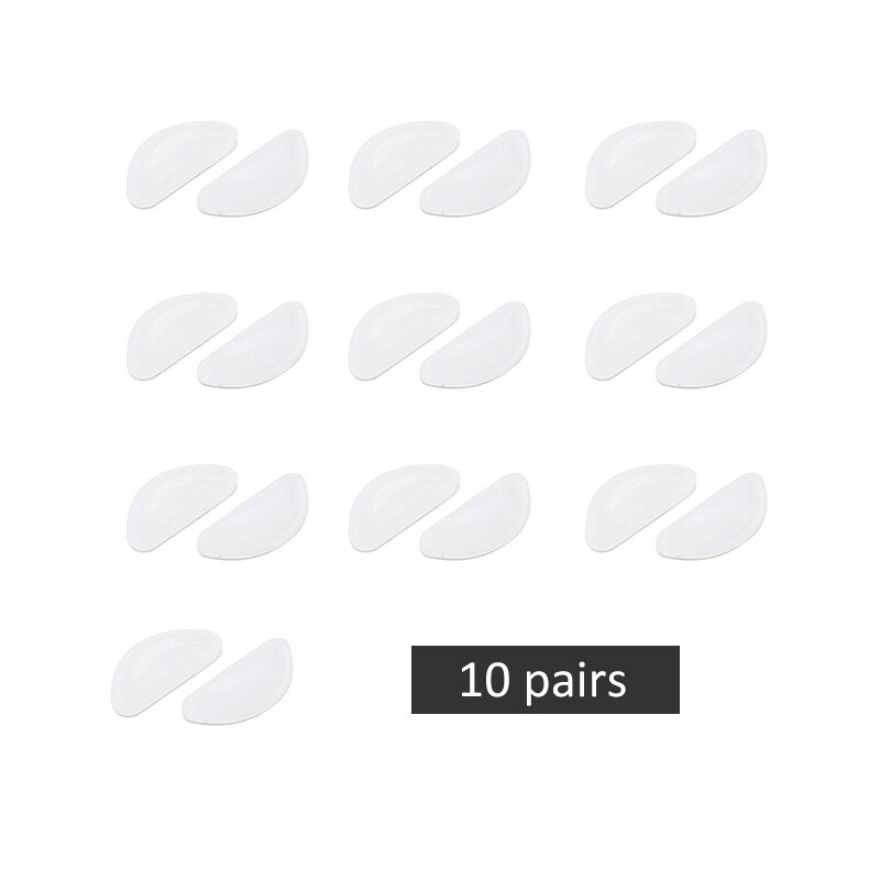 Almohadillas de silicona antideslizantes para nariz, almohadilla de nariz para lentes adhesivas, antideslizantes, en blanco y negro, accesorios para gafas, 10/20 Uds.: A-White