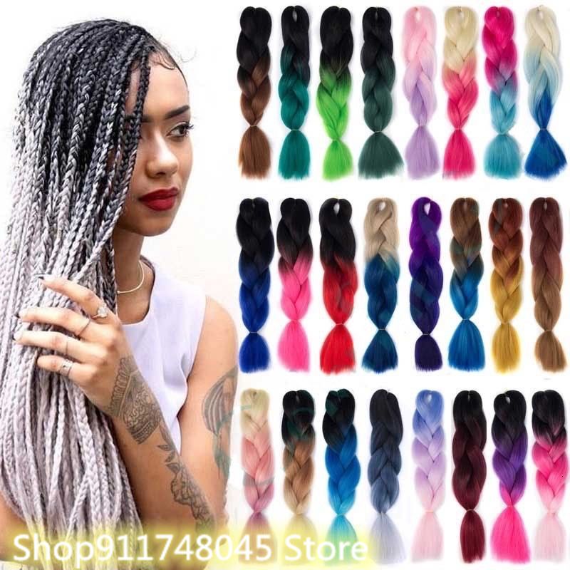 24'inch Synthetic Jumbo Twist Braiding Fiber Synthetic Hair Extensions women wig 10024th; In Stock