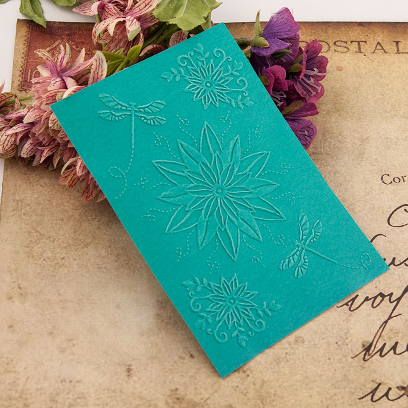 Flowers Dragonfly Embossing folders Plastic Template for DIY Scrapbooking Crafts Making Photo Album Card Decoration