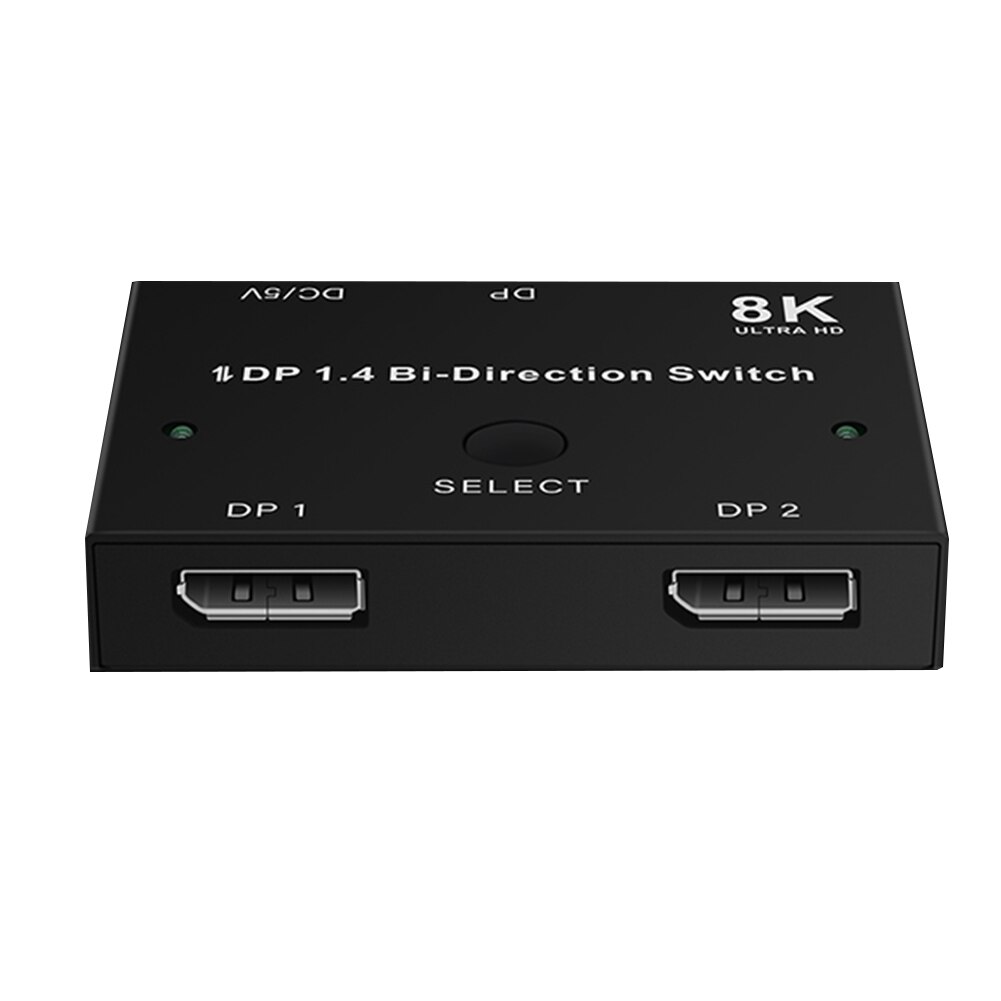 HDCP DP 1.4 Bi-Direction Switch Displayport 8K60Hz 2 Ports Multiple Source Splitter Converter 1X2 Or 2x1 Displays 3D Ultra HD