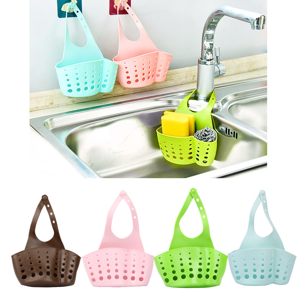 Bolsa de drenaje colgante portátil para cocina, cesta de plástico para el hogar, filtro de fregadero, cesta de drenaje colgante, herramientas de almacenamiento para el baño, soporte para fregadero