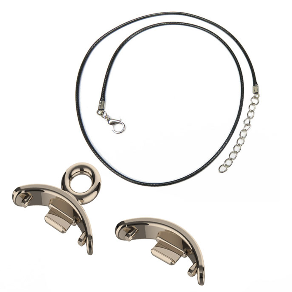 Metal Necklace for Xiaomi Mi Band 8 Pendant Chain Buckle Connection for Xiaomi Mi Band 8 Hanging Metal Chain Neck Bracelet Strap: Rose Gold