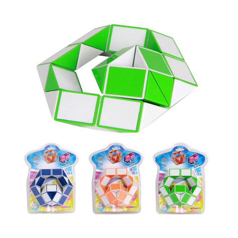 24 Wedges Speed Cube Twist Puzzle Magic Snake Ruler Kids Brain Teaser Anti Stress Fidget Toys for Anxiety