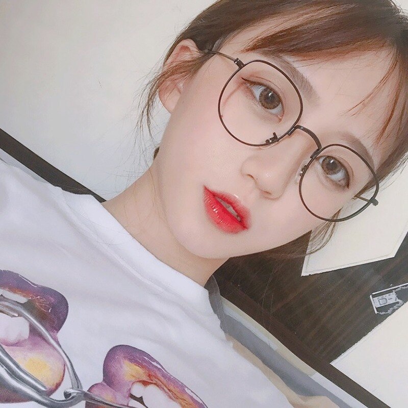 Lunettes noires en cercle rond surdimensionné | Monture métallique rétro, verres transparents, verres de , lunettes Harajuku