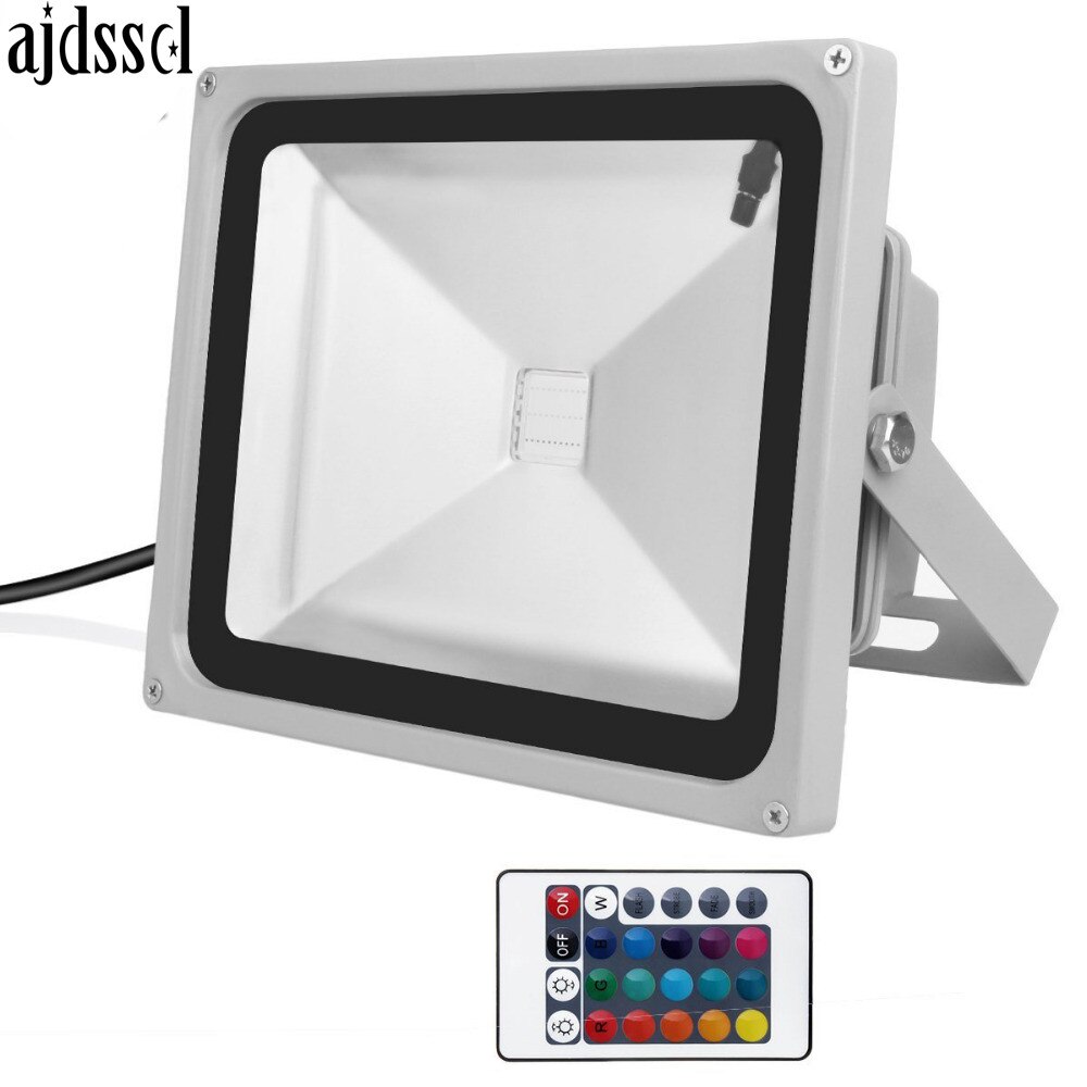 Lampes d'inondation Led RGB Ip65 projecteurs imperméables arbre lumières jardin cour chemin lampe 10 W 20 W 30 W 50 W 220 V avec télécommande