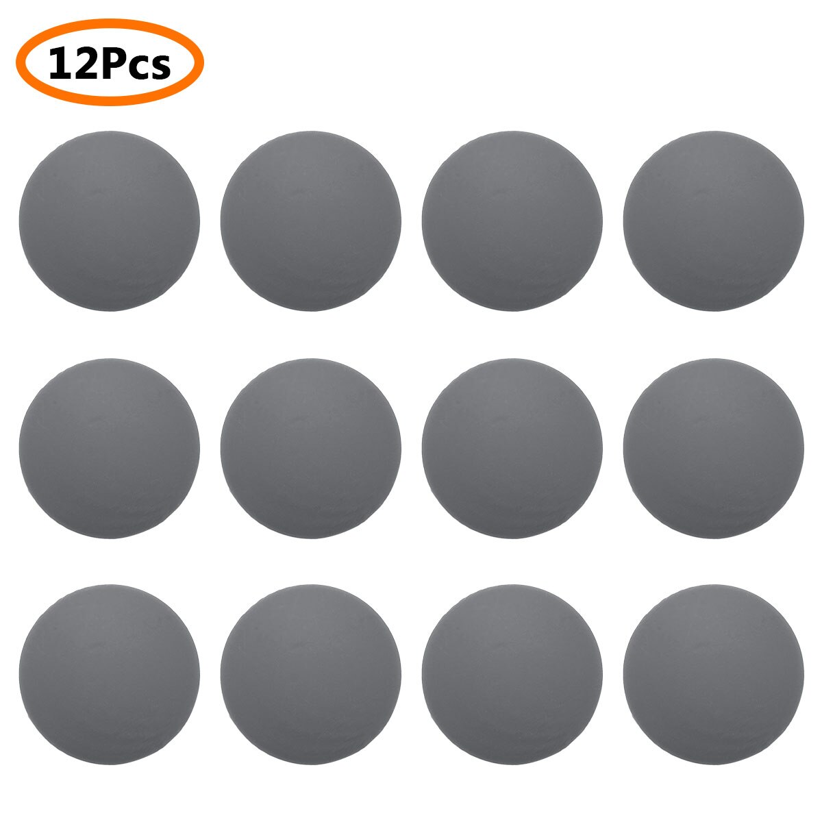 12 Uds Auto adhesivo fuerte Stickiness tapón con perilla parachoques manija Protector de pared Protector para proteger puertas armarios: Grey