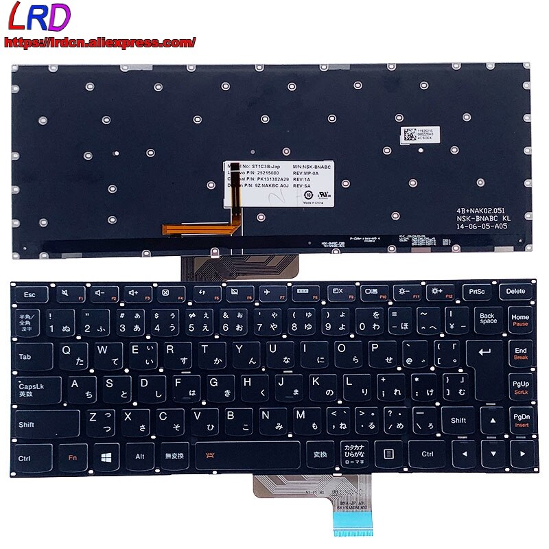 Teclado retroiluminado japonés JP, Yoga para Lenovo 2 13, ordenador portátil 25215080, Original,