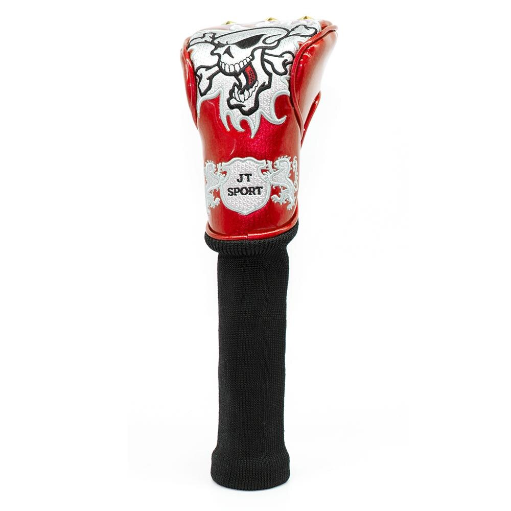golf klubb headcover hodeskalle sjåfør tre hode dekke fairway tre dekke hybrid dekke med lang hals