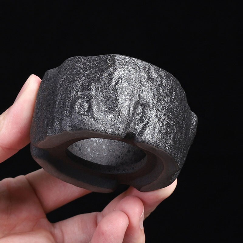 Coarse Ceramic Tea Leakage Tea Filter Tea Separation Filter Black Ceramic Kung Fu Tea Set Tea Ceremony Accessories