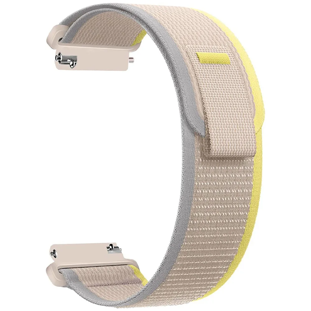 Nylon band voor HaiWei Galaxy Watch 7 6 5 4 40 mm 44 mm Classic/Active/Gear S3 Frontier 20 mm 22 mm Sport Loop Strap Amazfit GTS 3 4: zwart grijs / 22mm