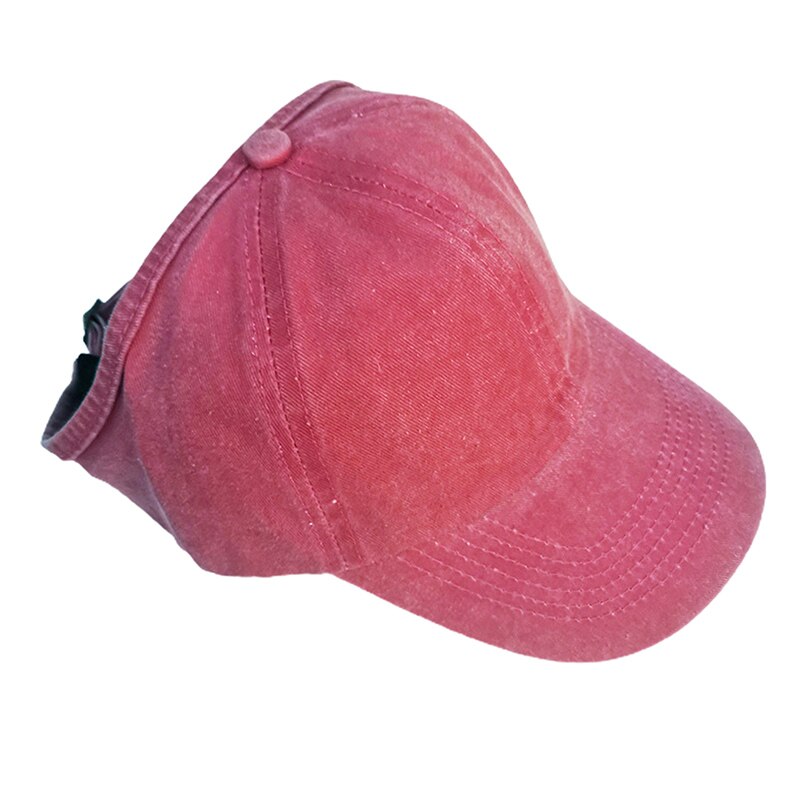 2020 cappello Casual Snapback estivo berretto da Baseball con coda di cavallo in raso a tesa glitterata cappellini da Tennis in cotone lavato afflitto da donna: 04