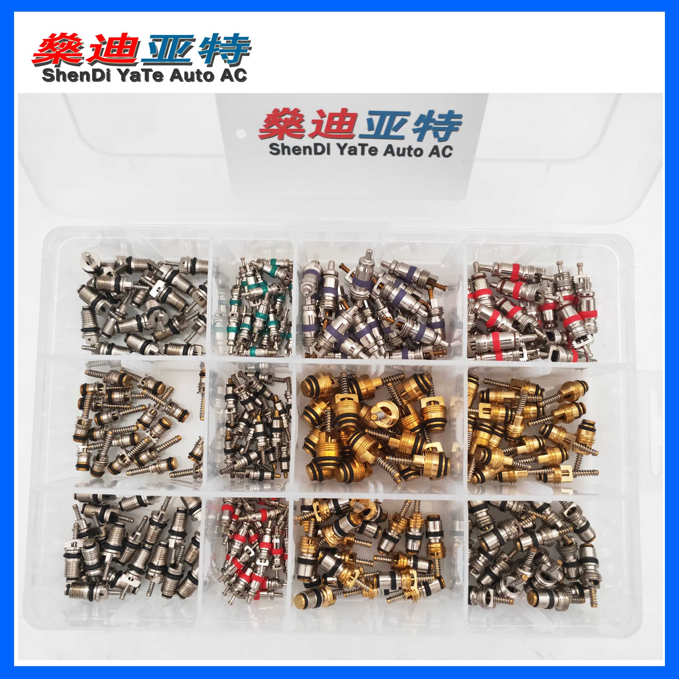 240PCS/set Air Conditioning Auto Service R12 R134A AC Schrader Valve Cores Remover Tool Kit Air Conditioning Auto Service CSV