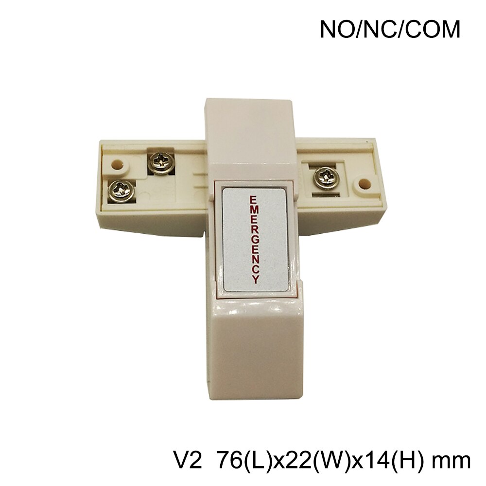Electric Lock Release Switch NO NC COM Door Access Control System Plastic Exit Button: Lavender