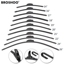 Broshoo Universele U Haak Auto Wisserbladen 14 "16" 17 "18" 19 "20" 21 "22" 24 "26" Natural Rubber Strip Voorruit Voorruit