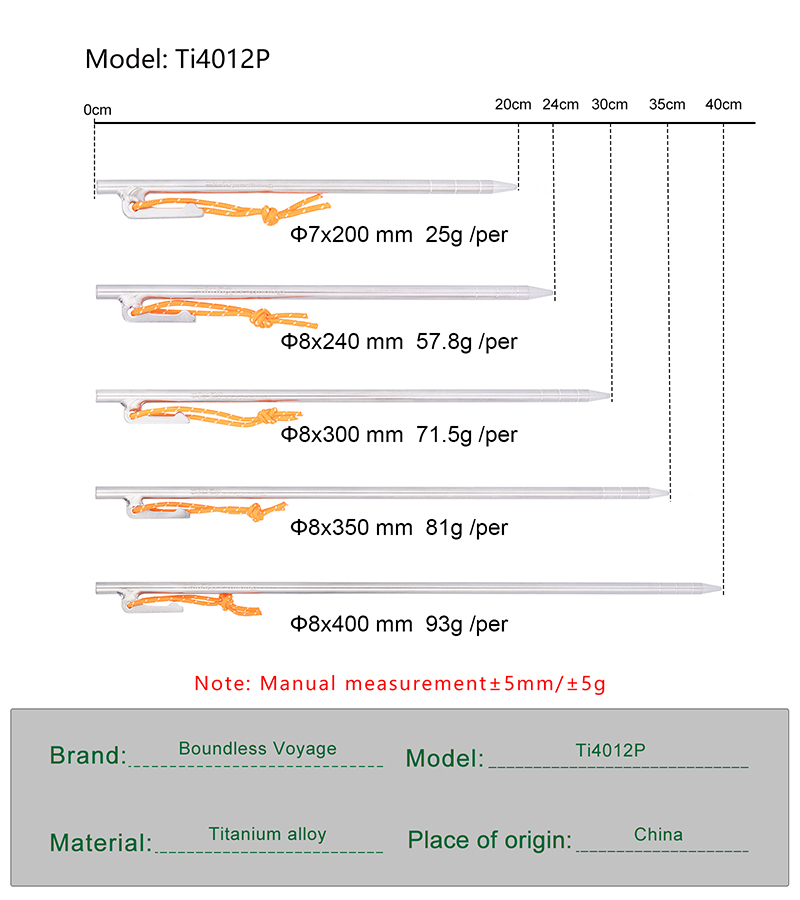 Boundless Voyage Tytanu śledzie do namiotu Camping namiot Nails stawki Heavy Duty kołki ziemne akcesoria do namiotów do twardych ziemia 4/6 sztuk