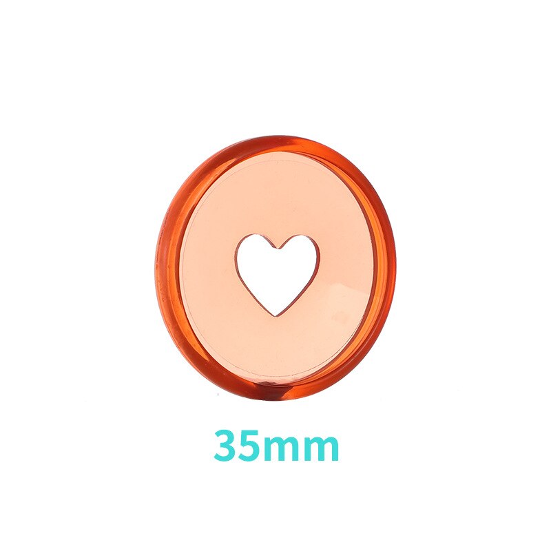 35mm 12 st färgskiva spänne anteckningsbok bindningsring lösa blad knapp svamp hål handbok tillbehör: Orange