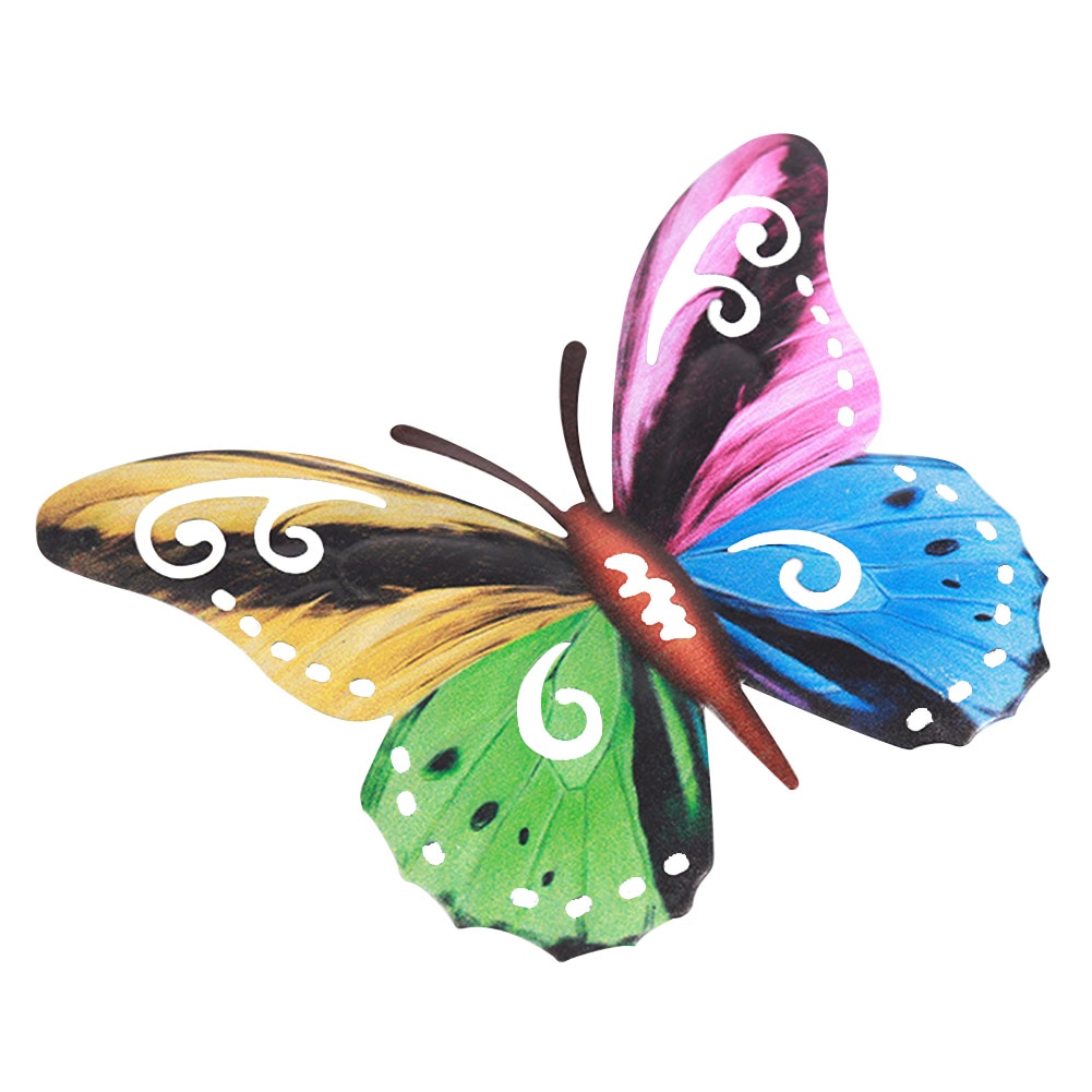 3D Schmetterling Wanddeko Aus Metall – Schwarz, 3 Stück, Für Innen & Außen, Ca. 30 Cm