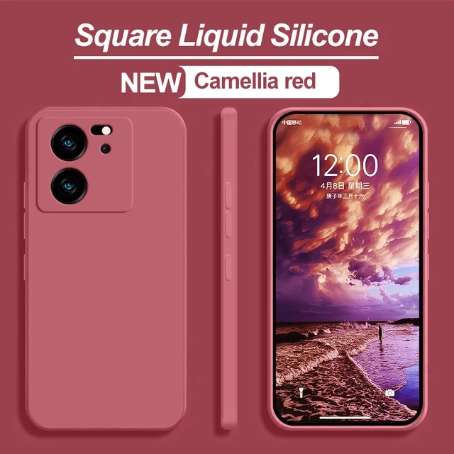 Para xiaomi 13t 13 t pro caso quadrado líquido silicone casos de telefone para xiaomi mi 13t 13 t mi13 mi13t xiaomi13t pro capa traseira macia