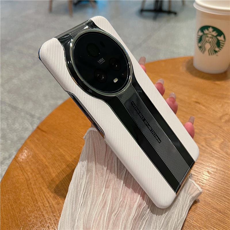 Para Funda Huawei Honor Magic 6 Pro Magic 6 5 3 4 7 pro Funda de teléfono Funda de cuero con textura de fibra de lujo a prueba de golpes: Mezclilla / BLANCO