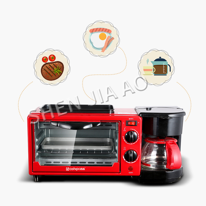 3 in 1 Multifunctional Breakfast Machine Coffee Maker Oven Roaster Machine Home Automatic Breakfast Maker Bread Maker Milk