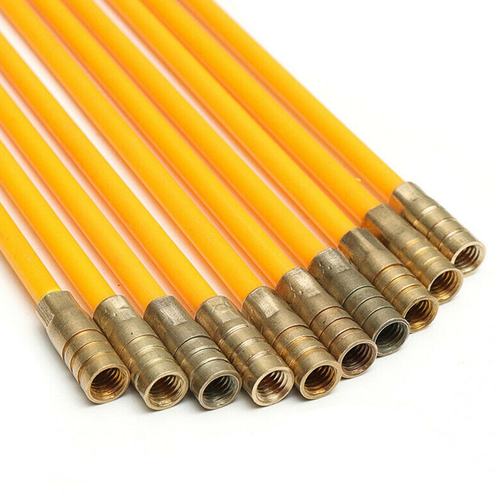 4mm 33cm Duct Accessories Wire Threader Wall Connectable Snake Push Fiberglass Fish Tape Set Conduit Electric Cable Puller Tool