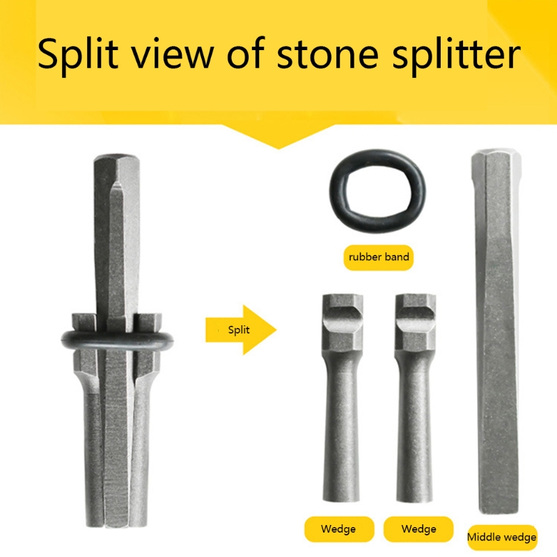 16/18mm Wedge and Feather Shims Inch Plug Shim and Wedge for Concrete Rock Stone Splitter Marble Granite Hand Tools M4YD