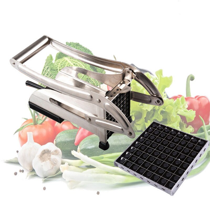 ainless Steel Potato Chip Making Tool Home Manual French Fries Slicer Cutter Machine French Fry Potato Cutting Machine: B