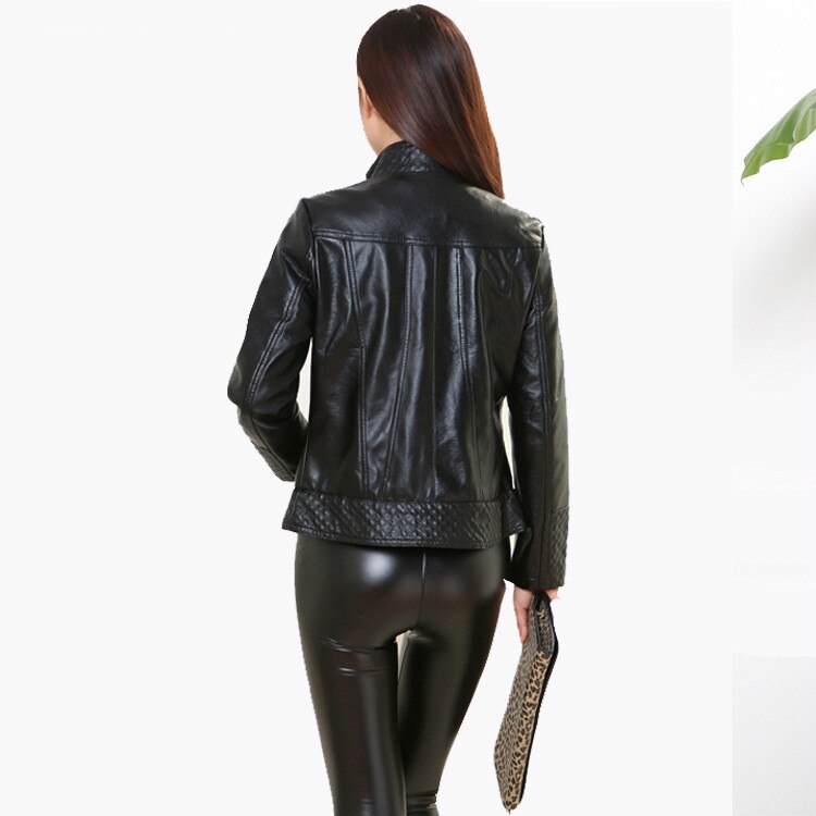 Lguc.h skinnjacka kvinnor stor storlek biker jacka kvinna plus storlek kvinnlig jacka stor storlek kappa dam svart röd 5xl 4xl