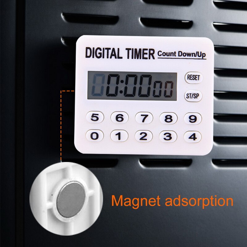 Digitale keukentimer aftellen en tijdklok voor koken bakken sport spelletjes