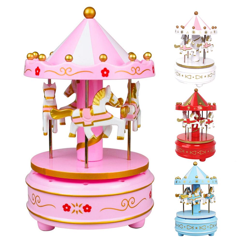 Carrousel de boîte à musique | Décor joyeux rond romantique, ornement pour d'anniversaire, boîtes à musique, décoration de maison
