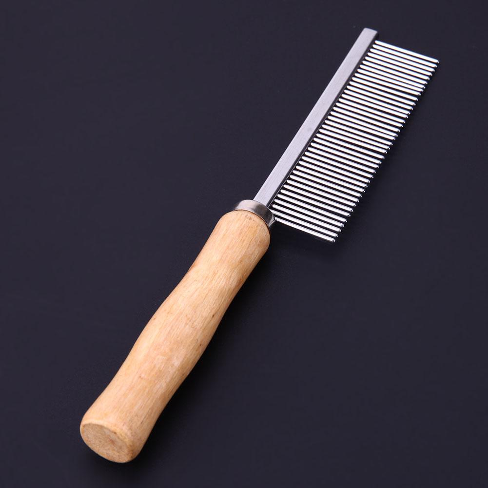 Stainless Steel Pet Comb Thick Hair Fur Removal Brush for Dog Cat Hair Removal Single Row Straight Comb Hair Grooming Tools