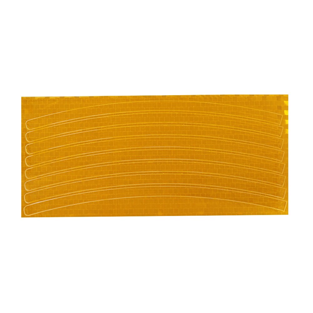 Samochód motocykl jazda na rowerze reflektor rowerowy naklejki fluorescencyjne felgi odblaskowe naklejki naklejka akcesoria: ciemny żółty