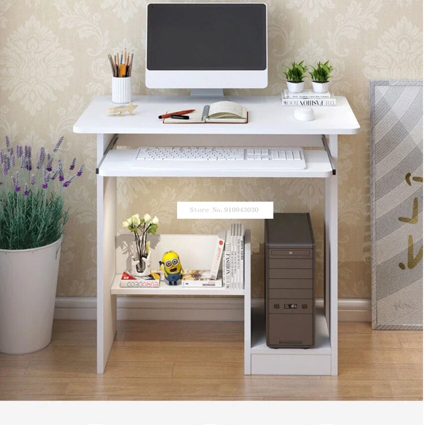 Modern Wood Desktop Computer Desk With Keyboard Tray PC Laptop Desk For Study Student Writing Table Home office Work Furniture