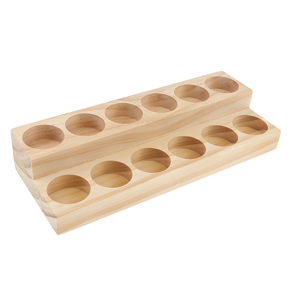 Présentoir en bois pour huiles essentielles, présentoir de stockage pour 12 bouteilles de 15ml
