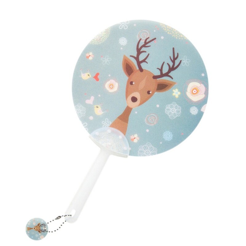 Cartoon Hand Fans Draagbare Bos Serie Hand Fan Zomer Plastic Mini Ventilator Ronde Disk Creatieve Party Koele Zomer Hand fan: 9