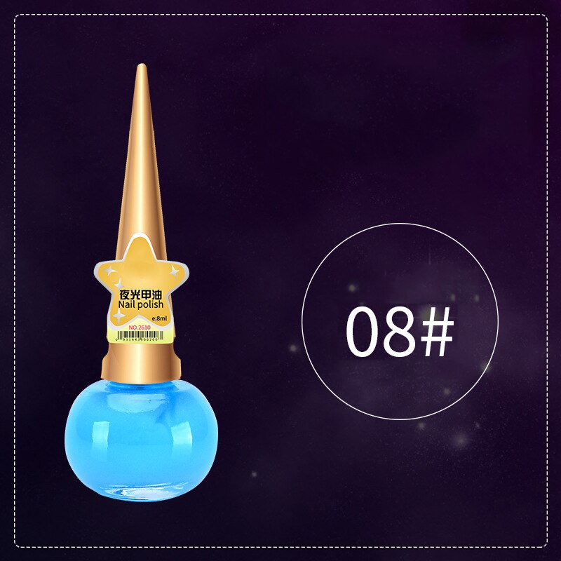 14ML Glow in The Dark Neon Paint Color Fluorescent Nail Polish Varnish Luminous Nail Art Manicure KG66: 8