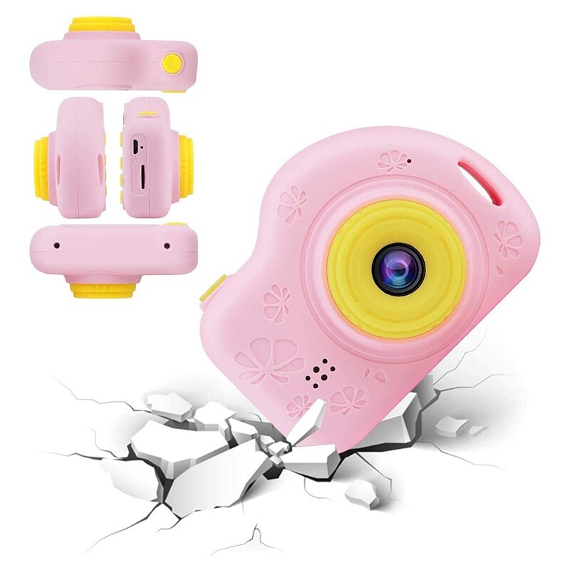 Lasten kamera, digitaalinen videokamera, mini ladattava ja iskunkestävä kamera tee itse videokamera 32gb sd-kortti