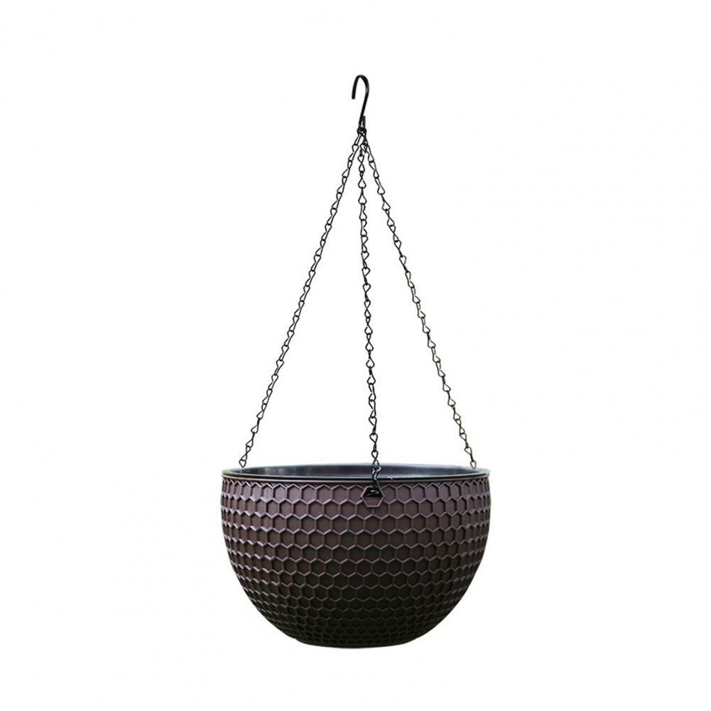 Hanging Plant Pot Waterproof Hanging Flower Basket Outdoor Garden Hanging Plant Pot for Garden Plant Hanger: Navy Blue