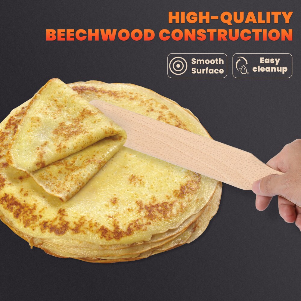 Cabilock 2Pcs Houten Crêpe Spreader Spatel Set Tortilla Hark Verspreiden Gereedschap Pannenkoek Koken Gebruiksvoorwerpen