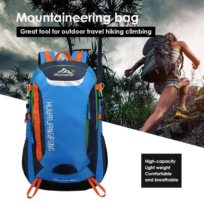 Waterproof Outdoor Backpack Sports Bag 40L Large Capacity Wear Resistant Hiking Bag For Climbing Trekking Camping Dropshiping
