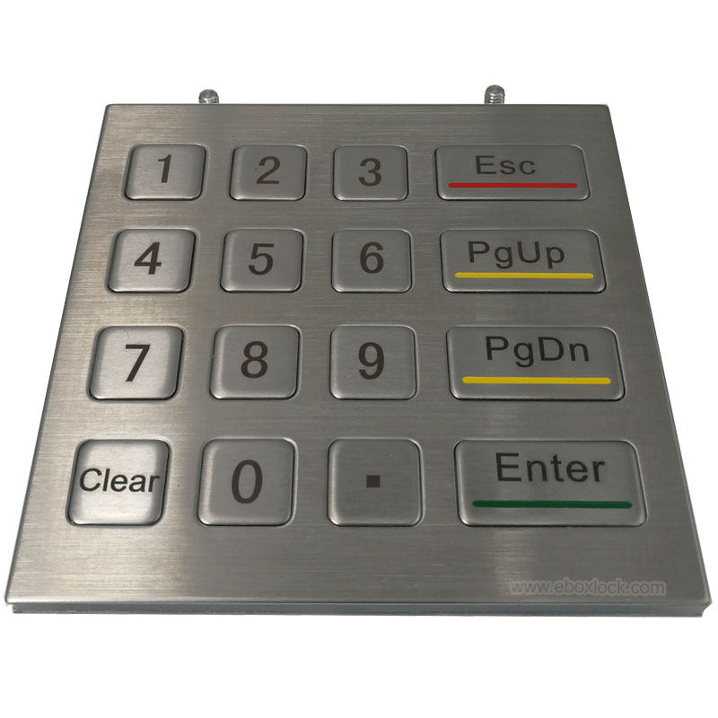 Roestvrij Staal Toetsenbord Met USB Interface voor Kiosk/Metalen Toetsenbord voor Elektronische Locker Systemen