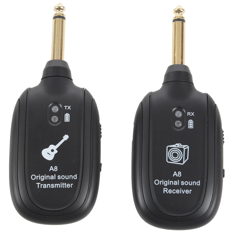 UHF Guitar Wireless System Transmitter Receiver Built-in Rechargeable: Default Title
