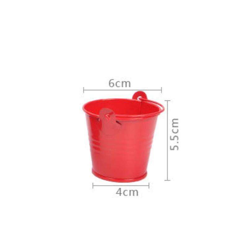 1pc mini plåthink färgglad plåt växt krukjärn bröllop liten tunna färg hantverk prydnadsföremål godistillbehör  o3 h 4