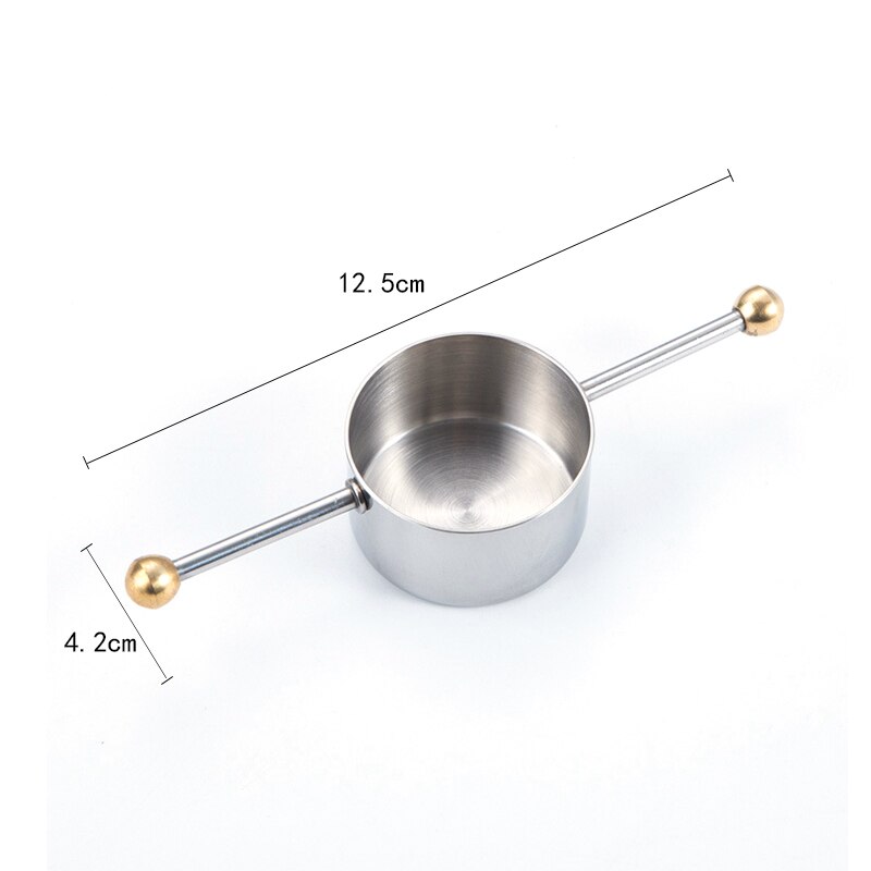 Stainless Steel Double Bead Wine Measurer Whisky Measuring Cup 30ml