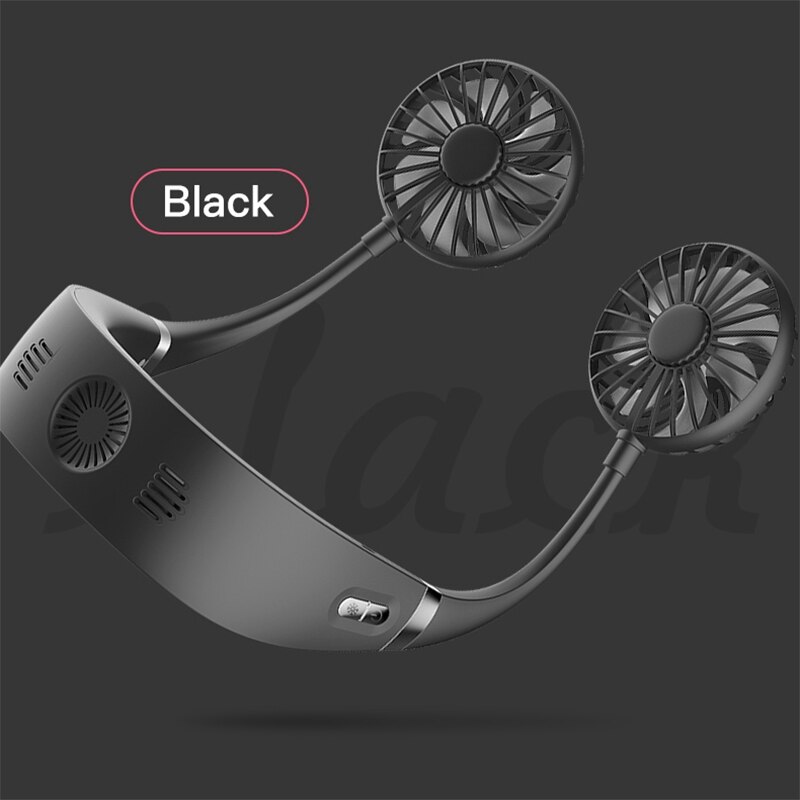 Ventilateur de cou portable rechargeable par usb, idéal pour les voyages en plein air, le bureau, le climatiseur