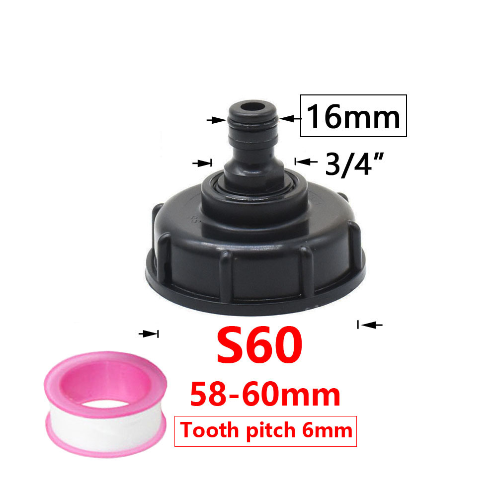 IBC Tank Tap Adapter S60X6 Coarse Thread Garden Quick Connect Faucet Alloy Tank Tap 1000 Liter Ibc Tank Accessory Valve Fitting: Red